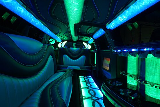 inside limo bus